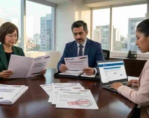 Especialistas en fiscalización de SUNAT analizando la normativa vigente